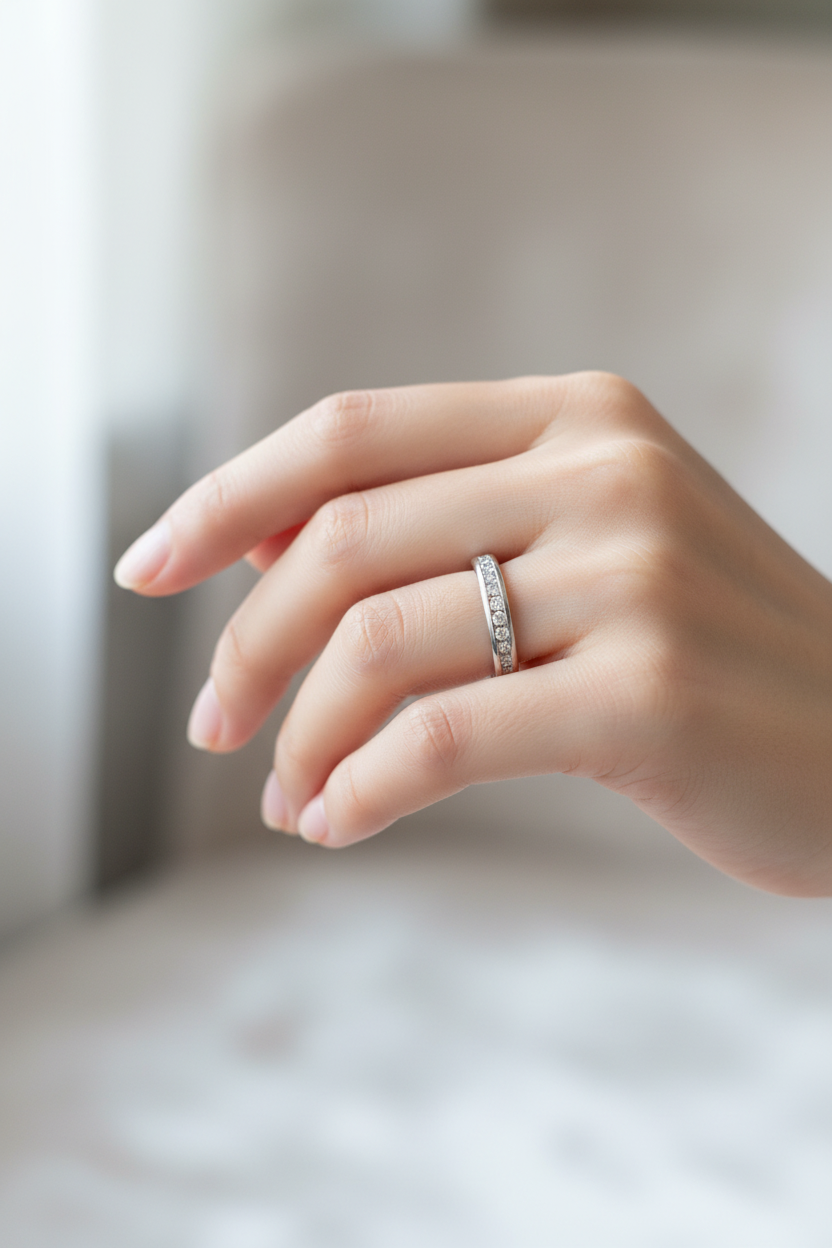 10 Diamond Ring on Asian Model