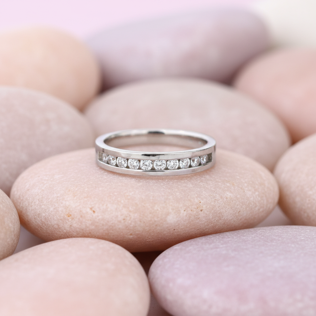 10 Diamond Ring on Pastel Rocks