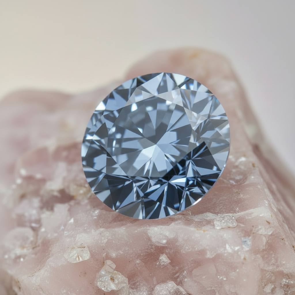 Light Blue Diamond on Pastel Rocks