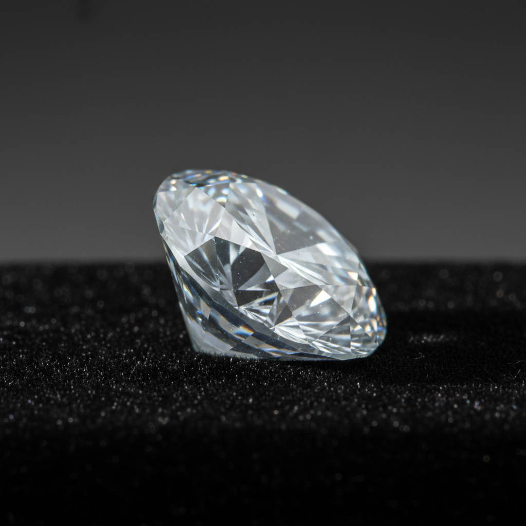 Light Blue Diamond Side View
